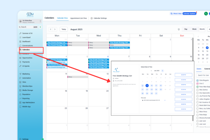 Booking Calendar